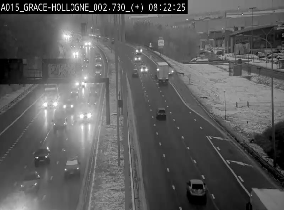 <h2>Webcam E42/A15 à Grâce-Hollogne, à proximité de la jonction avec l'A604. Vue orientée vers Namur</h2>