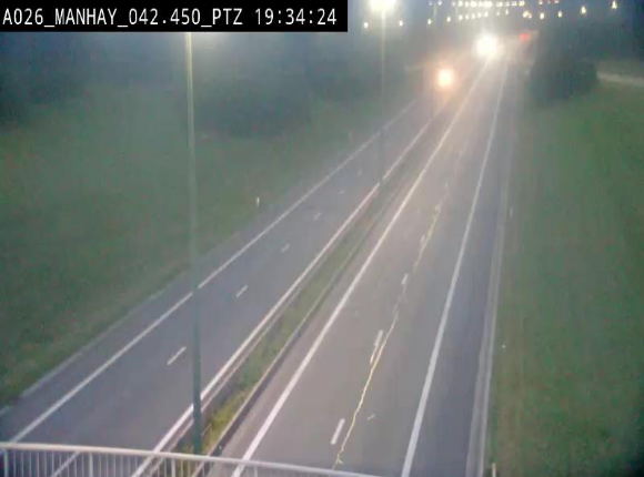 <h2>Webcam autoroute A26/E25 à hauteur de Manhay, à la jonction avec la N651 en direction de Liège - BK 42.4</h2>