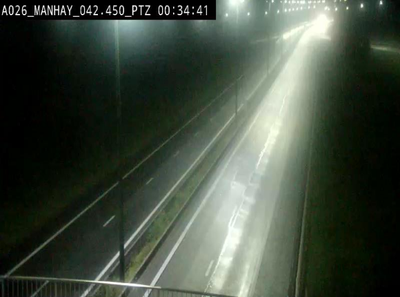 <h2>Webcam autoroute A26/E25 à hauteur de Manhay, à la jonction avec la N651 en direction de Liège - BK 42.4</h2>