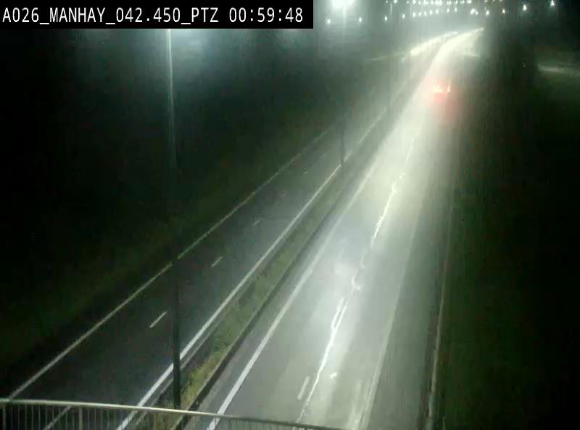 <h2>Webcam autoroute A26/E25 à hauteur de Manhay, à la jonction avec la N651 en direction de Liège - BK 42.4</h2>
