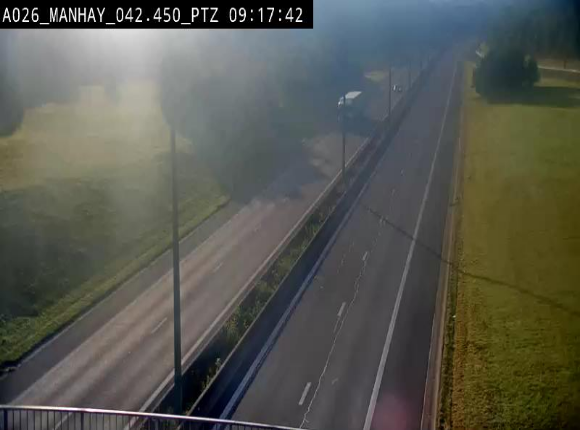 <h2>Webcam autoroute A26/E25 à hauteur de Manhay, à la jonction avec la N651 en direction de Liège - BK 42.4</h2>