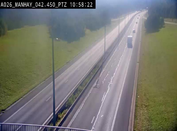 <h2>Webcam autoroute A26/E25 à hauteur de Manhay, à la jonction avec la N651 en direction de Liège - BK 42.4</h2>