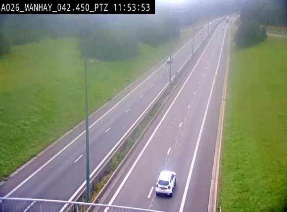 <h2>Webcam autoroute A26/E25 à hauteur de Manhay, à la jonction avec la N651 en direction de Liège - BK 42.4</h2>