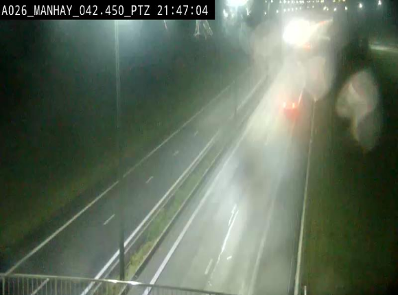 <h2>Webcam autoroute A26/E25 à hauteur de Manhay, à la jonction avec la N651 en direction de Liège - BK 42.4</h2>
