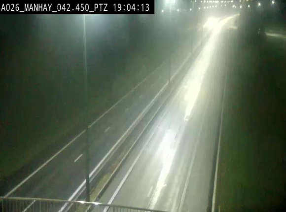 Webcam autoroute A26/E25 à hauteur de Manhay, à la jonction avec la N651 en direction de Liège - BK 42.4