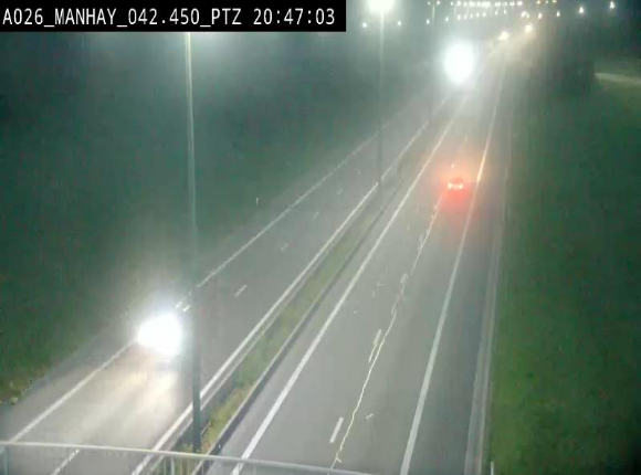 <h2>Webcam autoroute A26/E25 à hauteur de Manhay, à la jonction avec la N651 en direction de Liège - BK 42.4</h2>
