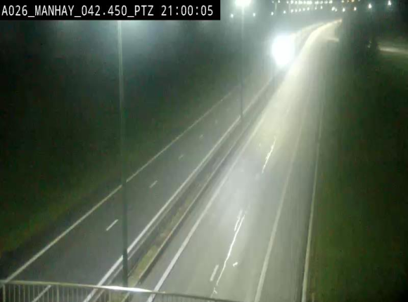 Webcam autoroute A26/E25 à hauteur de Manhay, à la jonction avec la N651 en direction de Liège - BK 42.4
