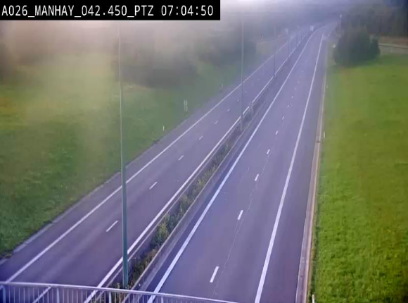 <h2>Webcam autoroute A26/E25 à hauteur de Manhay, à la jonction avec la N651 en direction de Liège - BK 42.4</h2>