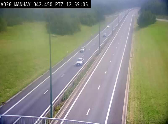 <h2>Webcam autoroute A26/E25 à hauteur de Manhay, à la jonction avec la N651 en direction de Liège - BK 42.4</h2>