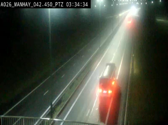 <h2>Webcam autoroute A26/E25 à hauteur de Manhay, à la jonction avec la N651 en direction de Liège - BK 42.4</h2>