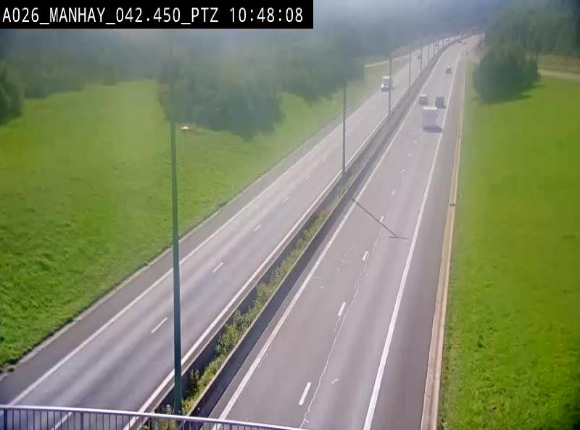 <h2>Webcam autoroute A26/E25 à hauteur de Manhay, à la jonction avec la N651 en direction de Liège - BK 42.4</h2>