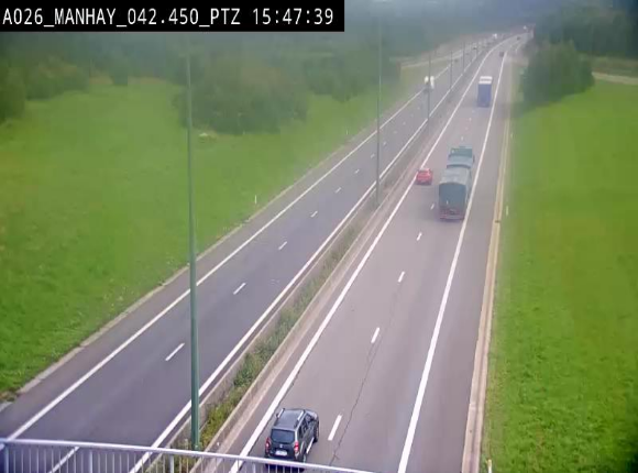 <h2>Webcam autoroute A26/E25 à hauteur de Manhay, à la jonction avec la N651 en direction de Liège - BK 42.4</h2>