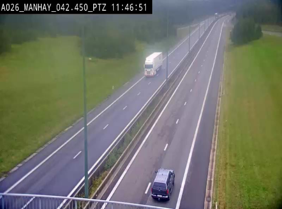 <h2>Webcam autoroute A26/E25 à hauteur de Manhay, à la jonction avec la N651 en direction de Liège - BK 42.4</h2>