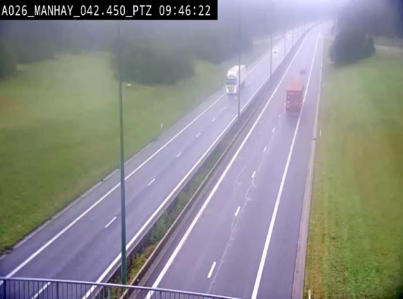 <h2>Webcam autoroute A26/E25 à hauteur de Manhay, à la jonction avec la N651 en direction de Liège - BK 42.4</h2>