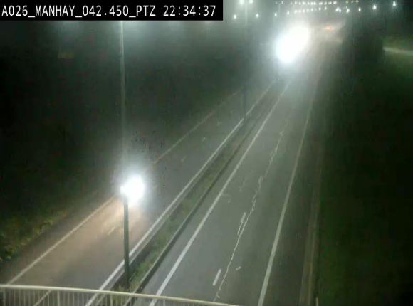 <h2>Webcam autoroute A26/E25 à hauteur de Manhay, à la jonction avec la N651 en direction de Liège - BK 42.4</h2>
