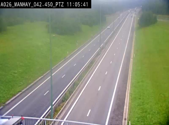 <h2>Webcam autoroute A26/E25 à hauteur de Manhay, à la jonction avec la N651 en direction de Liège - BK 42.4</h2>