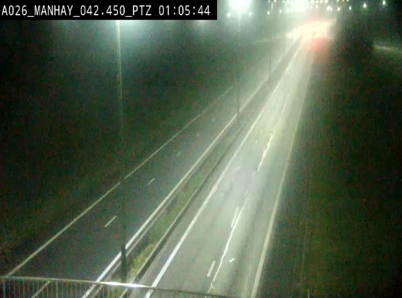<h2>Webcam autoroute A26/E25 à hauteur de Manhay, à la jonction avec la N651 en direction de Liège - BK 42.4</h2>