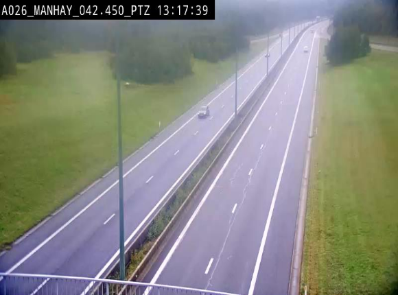 <h2>Webcam autoroute A26/E25 à hauteur de Manhay, à la jonction avec la N651 en direction de Liège - BK 42.4</h2>