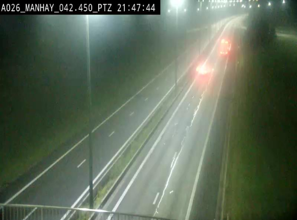 <h2>Webcam autoroute A26/E25 à hauteur de Manhay, à la jonction avec la N651 en direction de Liège - BK 42.4</h2>