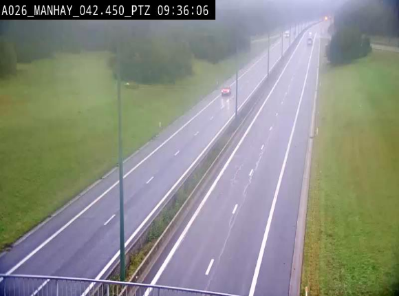 <h2>Webcam autoroute A26/E25 à hauteur de Manhay, à la jonction avec la N651 en direction de Liège - BK 42.4</h2>
