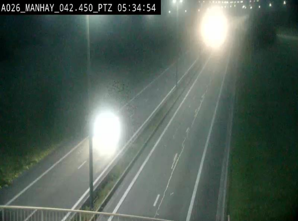 <h2>Webcam autoroute A26/E25 à hauteur de Manhay, à la jonction avec la N651 en direction de Liège - BK 42.4</h2>