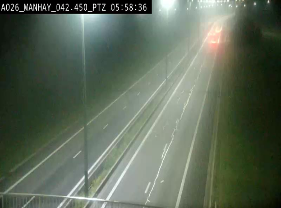 <h2>Webcam autoroute A26/E25 à hauteur de Manhay, à la jonction avec la N651 en direction de Liège - BK 42.4</h2>