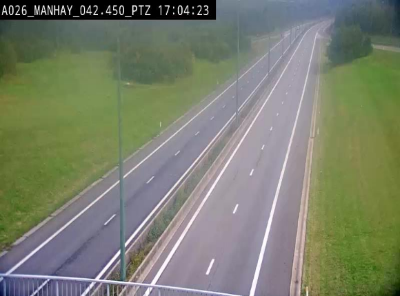 <h2>Webcam autoroute A26/E25 à hauteur de Manhay, à la jonction avec la N651 en direction de Liège - BK 42.4</h2>