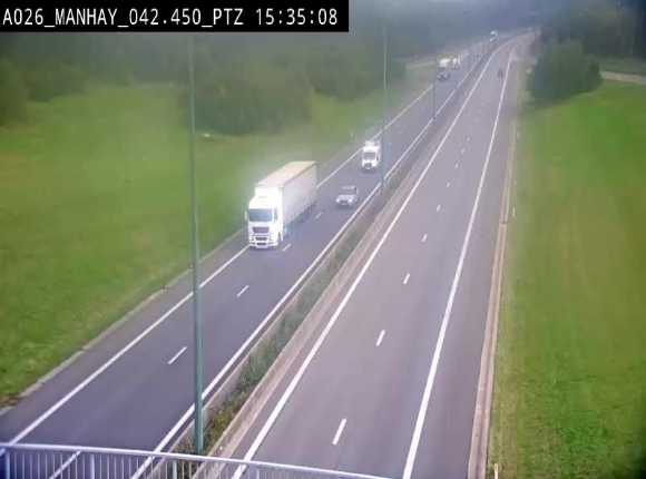 <h2>Webcam autoroute A26/E25 à hauteur de Manhay, à la jonction avec la N651 en direction de Liège - BK 42.4</h2>