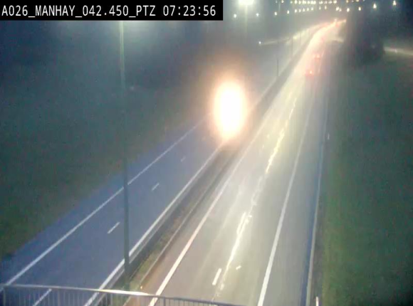 Webcam autoroute A26/E25 à hauteur de Manhay, à la jonction avec la N651 en direction de Liège - BK 42.4
