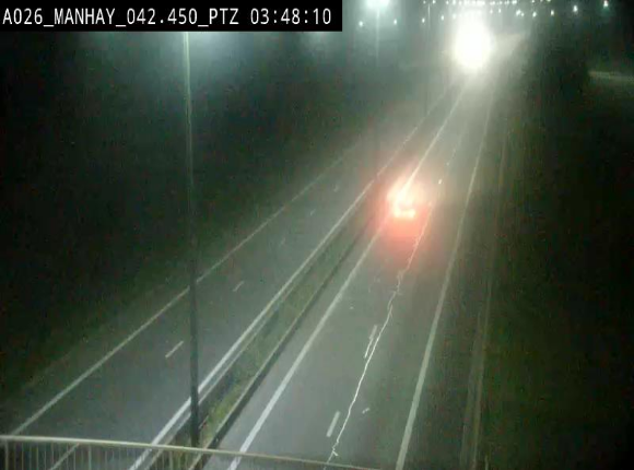 <h2>Webcam autoroute A26/E25 à hauteur de Manhay, à la jonction avec la N651 en direction de Liège - BK 42.4</h2>