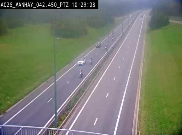 <h2>Webcam autoroute A26/E25 à hauteur de Manhay, à la jonction avec la N651 en direction de Liège - BK 42.4</h2>