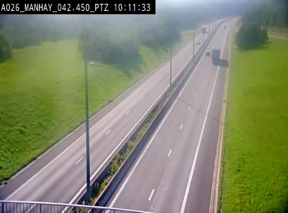 <h2>Webcam autoroute A26/E25 à hauteur de Manhay, à la jonction avec la N651 en direction de Liège - BK 42.4</h2>