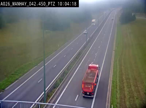 <h2>Webcam autoroute A26/E25 à hauteur de Manhay, à la jonction avec la N651 en direction de Liège - BK 42.4</h2>