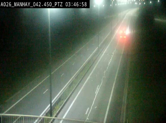 <h2>Webcam autoroute A26/E25 à hauteur de Manhay, à la jonction avec la N651 en direction de Liège - BK 42.4</h2>