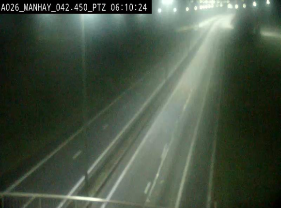 Webcam autoroute A26/E25 à hauteur de Manhay, à la jonction avec la N651 en direction de Liège - BK 42.4