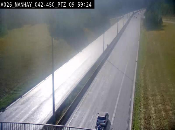 <h2>Webcam autoroute A26/E25 à hauteur de Manhay, à la jonction avec la N651 en direction de Liège - BK 42.4</h2>