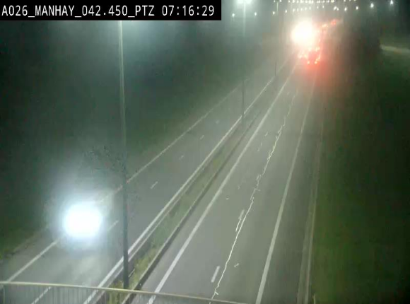 <h2>Webcam autoroute A26/E25 à hauteur de Manhay, à la jonction avec la N651 en direction de Liège - BK 42.4</h2>