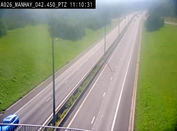 <h2>Webcam autoroute A26/E25 à hauteur de Manhay, à la jonction avec la N651 en direction de Liège - BK 42.4</h2>