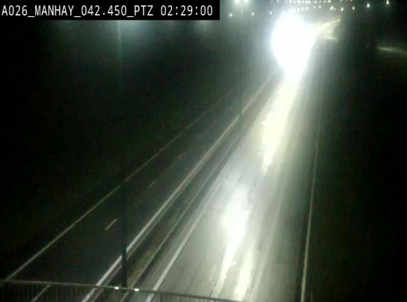 Webcam autoroute A26/E25 à hauteur de Manhay, à la jonction avec la N651 en direction de Liège - BK 42.4