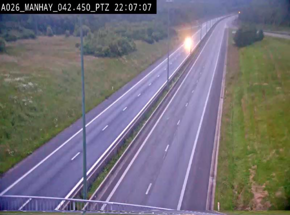 <h2>Webcam autoroute A26/E25 à hauteur de Manhay, à la jonction avec la N651 en direction de Liège - BK 42.4</h2>