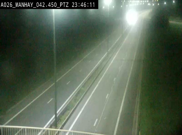 <h2>Webcam autoroute A26/E25 à hauteur de Manhay, à la jonction avec la N651 en direction de Liège - BK 42.4</h2>