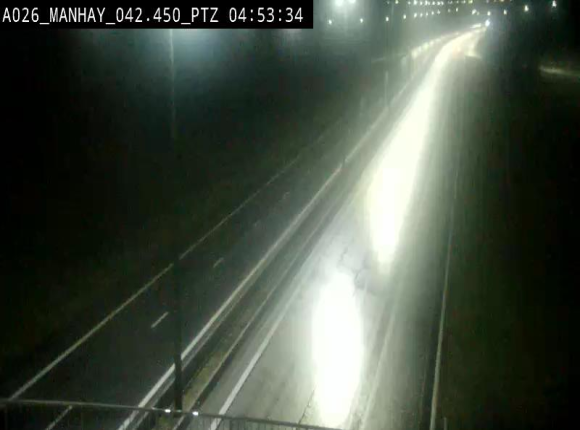 Webcam autoroute A26/E25 à hauteur de Manhay, à la jonction avec la N651 en direction de Liège - BK 42.4