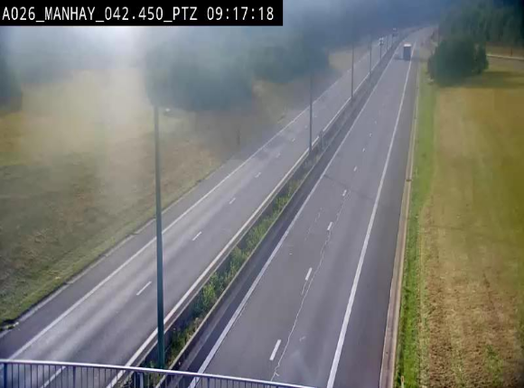 <h2>Webcam autoroute A26/E25 à hauteur de Manhay, à la jonction avec la N651 en direction de Liège - BK 42.4</h2>