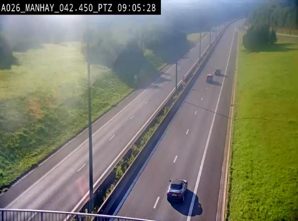 <h2>Webcam autoroute A26/E25 à hauteur de Manhay, à la jonction avec la N651 en direction de Liège - BK 42.4</h2>