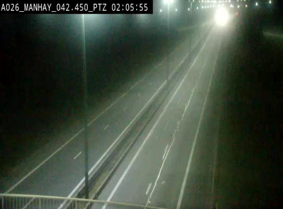 <h2>Webcam autoroute A26/E25 à hauteur de Manhay, à la jonction avec la N651 en direction de Liège - BK 42.4</h2>