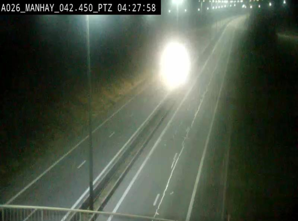 <h2>Webcam autoroute A26/E25 à hauteur de Manhay, à la jonction avec la N651 en direction de Liège - BK 42.4</h2>