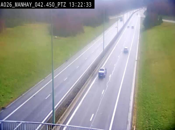 <h2>Webcam autoroute A26/E25 à hauteur de Manhay, à la jonction avec la N651 en direction de Liège - BK 42.4</h2>