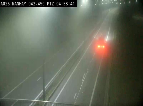 Webcam autoroute A26/E25 à hauteur de Manhay, à la jonction avec la N651 en direction de Liège - BK 42.4