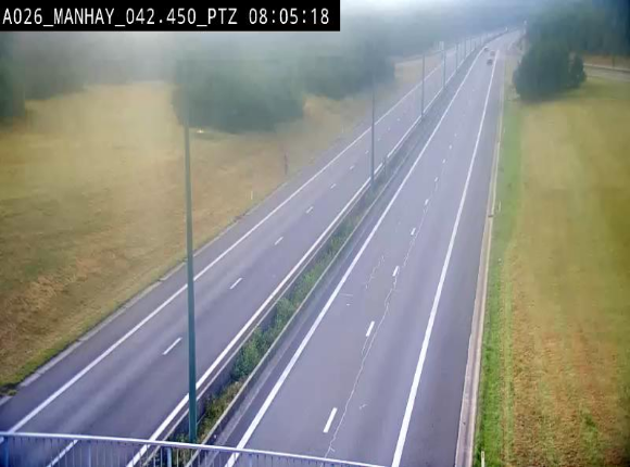 <h2>Webcam autoroute A26/E25 à hauteur de Manhay, à la jonction avec la N651 en direction de Liège - BK 42.4</h2>