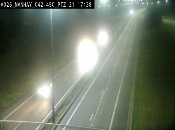 <h2>Webcam autoroute A26/E25 à hauteur de Manhay, à la jonction avec la N651 en direction de Liège - BK 42.4</h2>